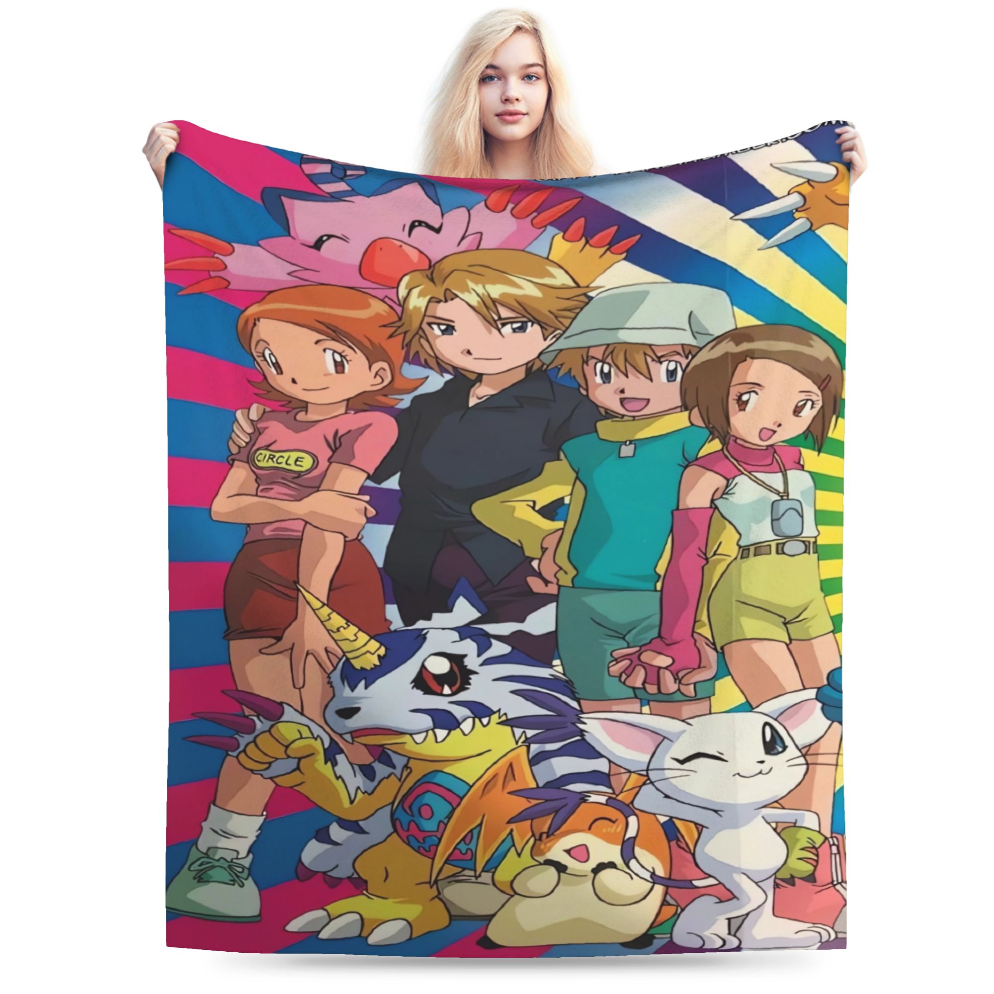 Outdoor Adventure Girls - Cobertores Digimon Adventure de qualidade super