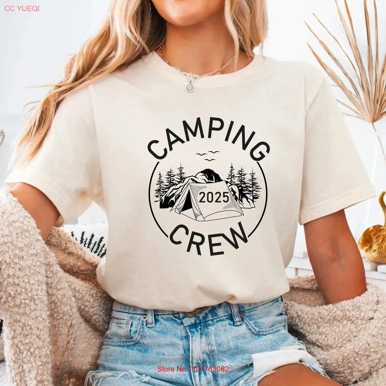 Outdoor Adventure Group - Camiseta Camping Crew 2025 para Viagem