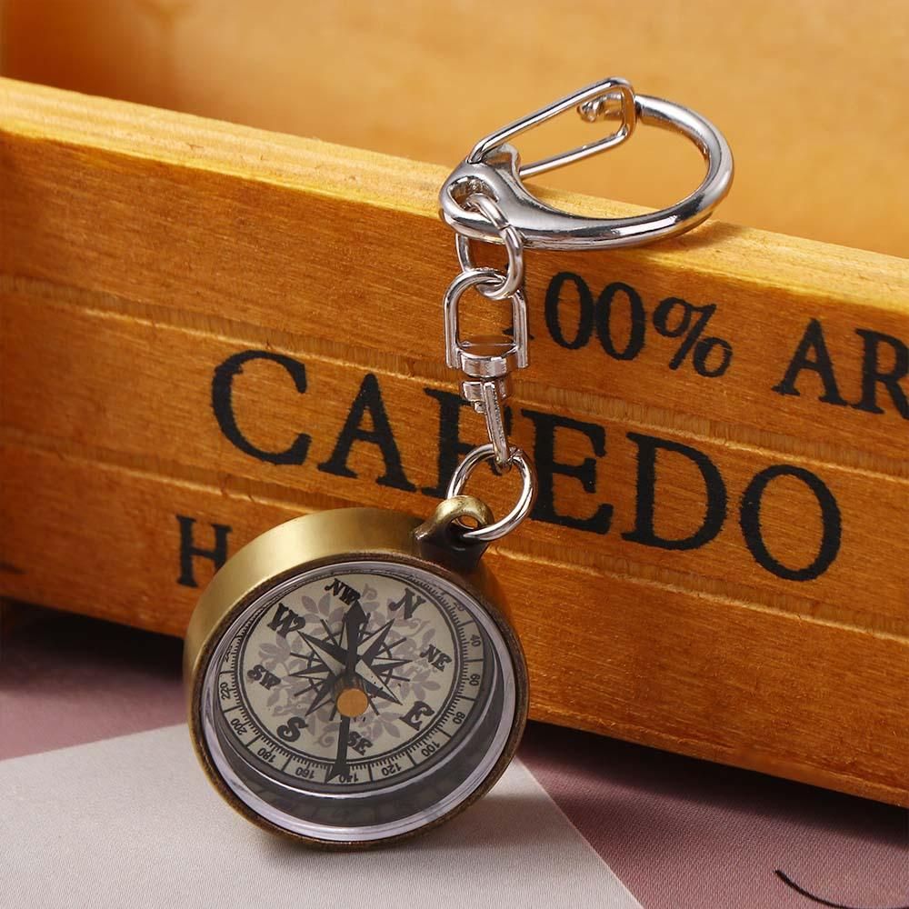 Outdoor Adventure Guide - Portátil vintage mini bússola de sobrevivência