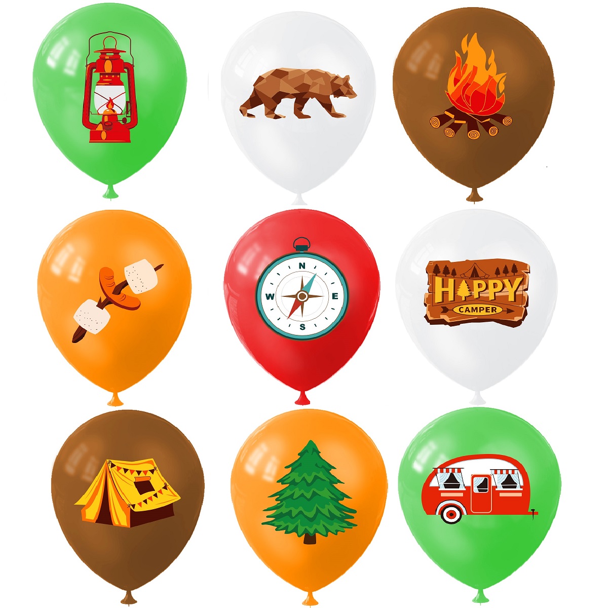 9 pçs balão de acampamento fel - Outdoor Adventure Girls avaliação e preço