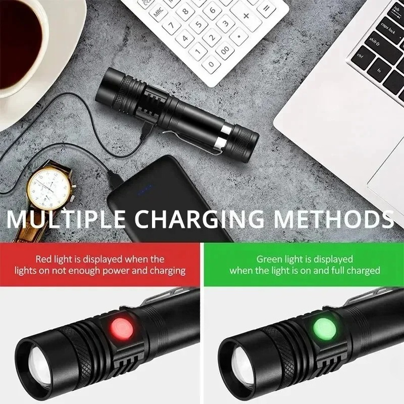 Lanterna LED T6 Recarregável,  - Outdoor Adventure Hiking avaliação e preço