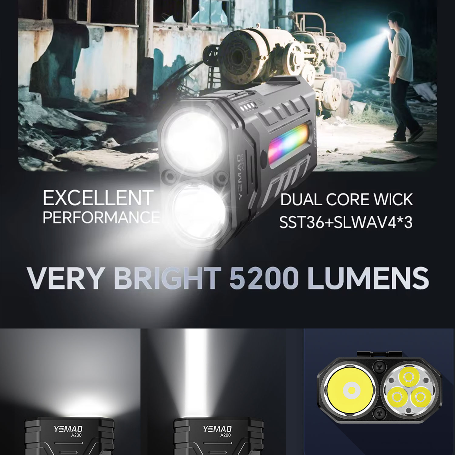 Lanterna LED RGB portátil mult - Outdoor Adventure Hiking avaliação e preço